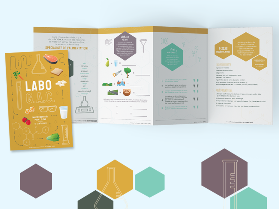 livret Labo G.A.C.- illustrations d'aliments et d'équipments de laboratoire